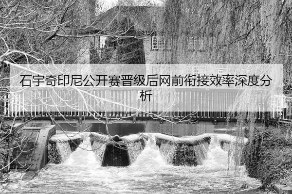 石宇奇印尼公开赛晋级后网前衔接效率深度分析
